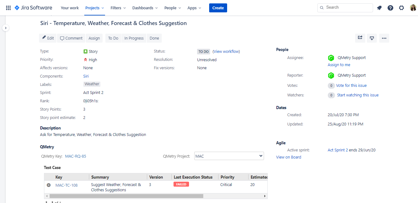 View all linkages from QMetry in Jira without hopping across tools