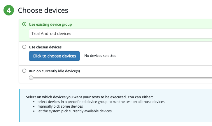 upload android test files