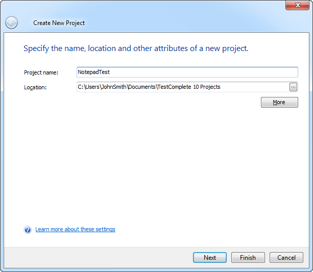 Creating New Project