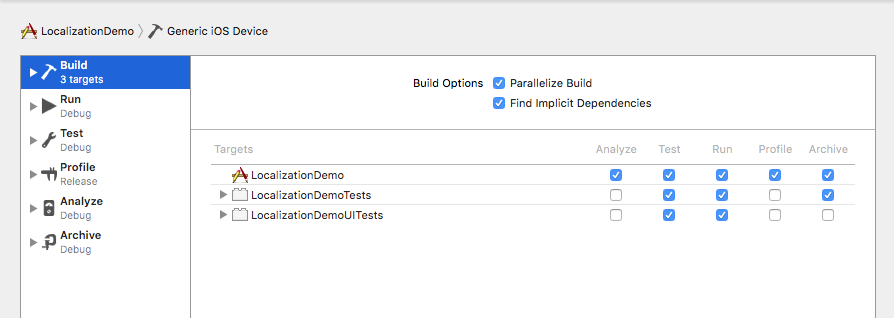 configure target properly in Xcode