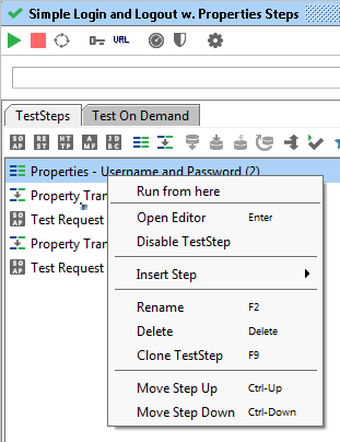 TestStep popup menu with only common actions common-teststep-actions
