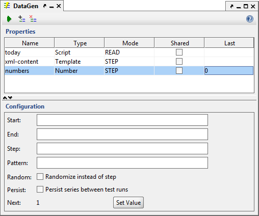DataGen with number property datagenNumber