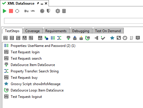 Complex Sample TestCase with a DataSource and user interaction example-2