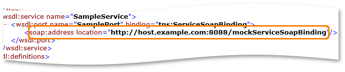 Fixed Mock Service endpoint
