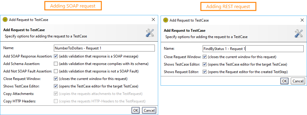 Add Request to TestCase Add Request to TestCase