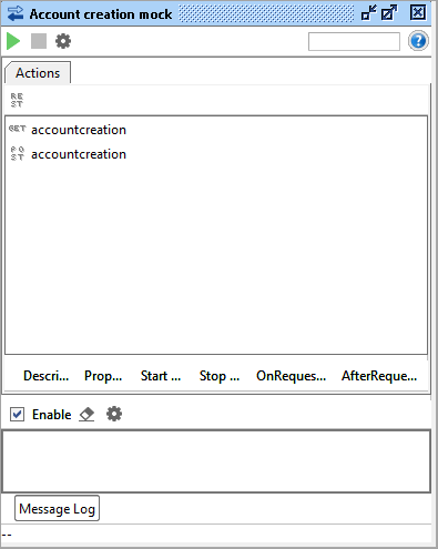 The mock service editor