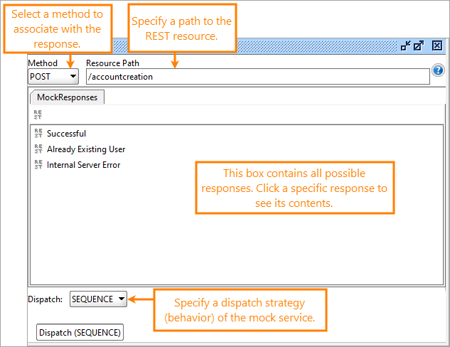 The POST action editor