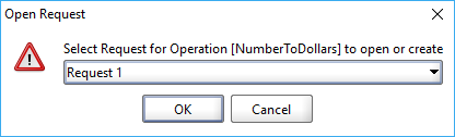 The Open Request dialog