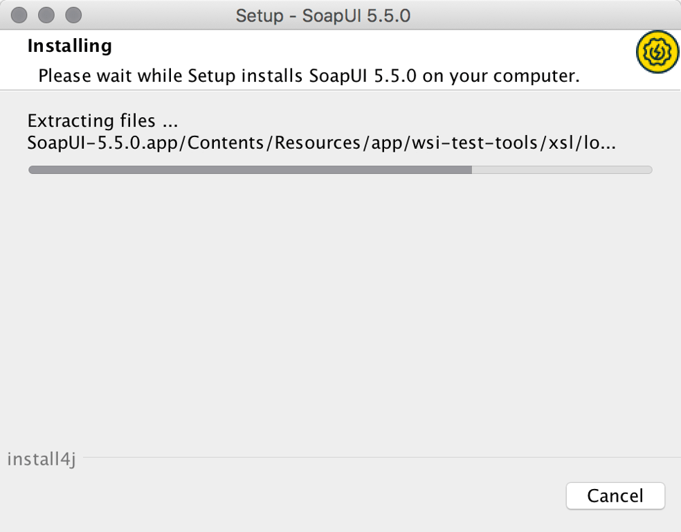 Installing SoapUI on macOS: Extracting files