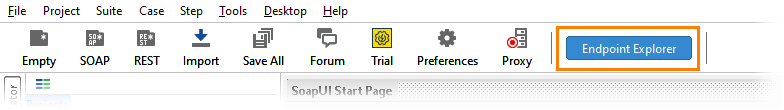The Endpoint Exlorer buton on the main toolbar