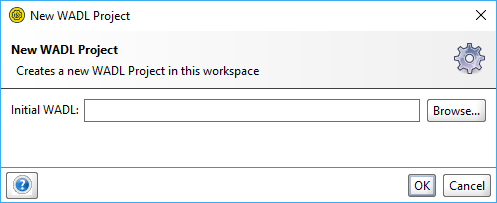 The New WADL Project dialog