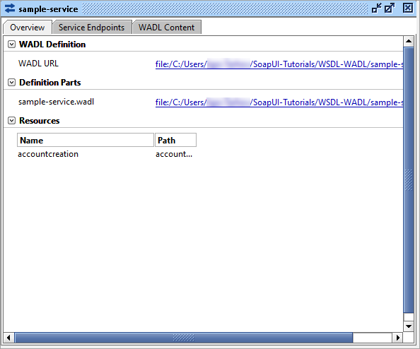 The WADL service overview