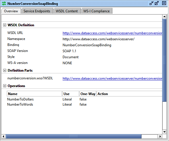 The SOAP interface overview
