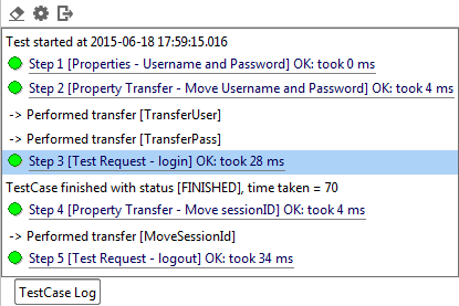 testuite log when doing SOA Testing.