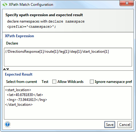 Coordinate assertion
