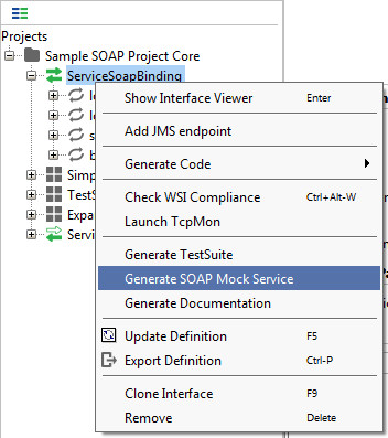Generating mock service