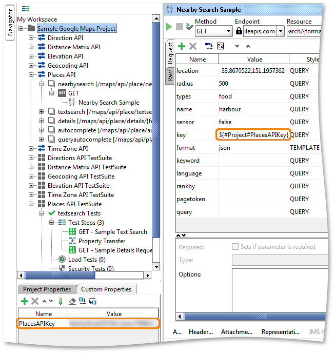 Places API authentication