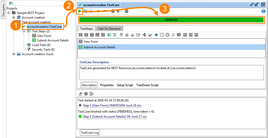 Running a test case Running a test case