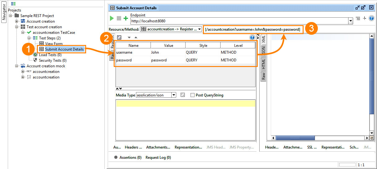 Specifying REST parameters Specifying REST parameters
