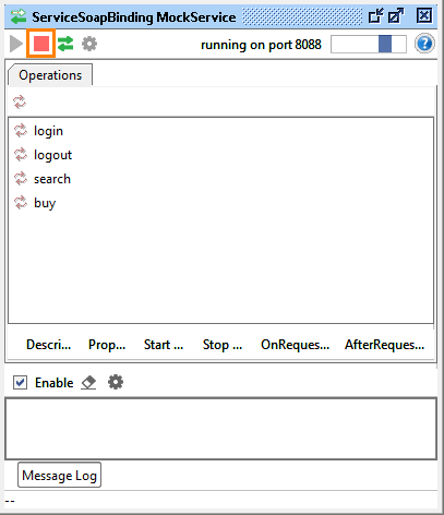 Stopping mock service