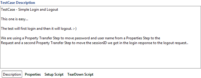 Test case description viewer