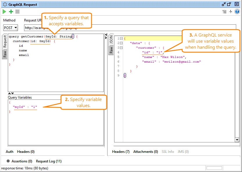 Specifying query variables in the GraphQL Request test step Testing GraphQL in SoapUI Open Source: Specifying Query Variables