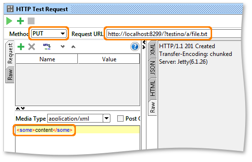 Http put test request