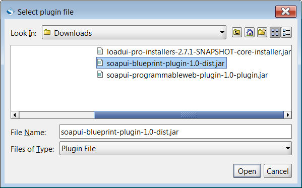 Browsing for plugin file Browsing for plugin file