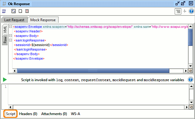 Mock response script