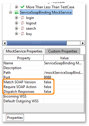 Mock Service dispatch options