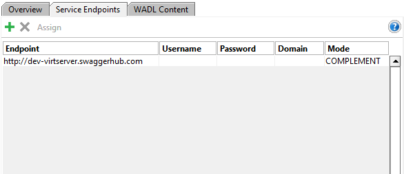REST testing: The Service Endpoints tab