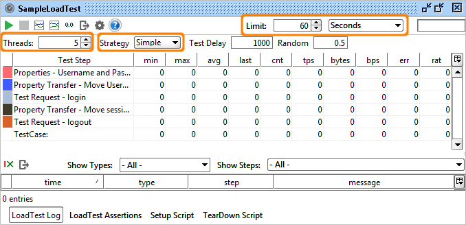 Simple LoadTest Strategy in SoapUI