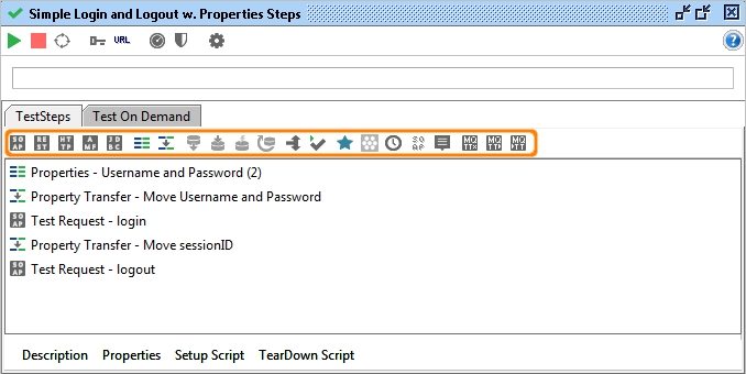 The TestStep creation toolbar teststeps-toolbar