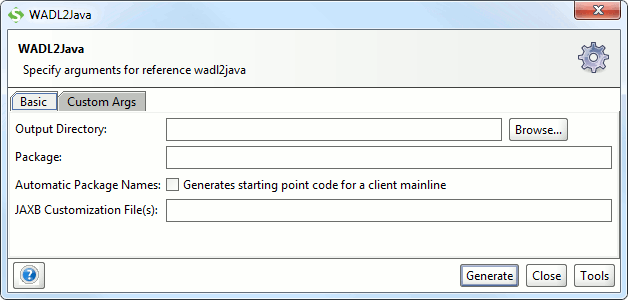 WADL2Java Basic Options