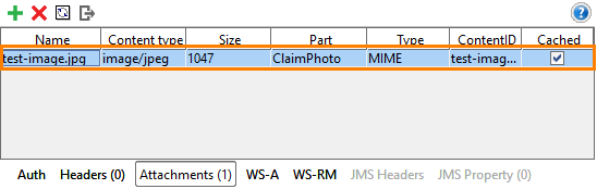WSDL testing: Settings for the SOAP With Attachment requests