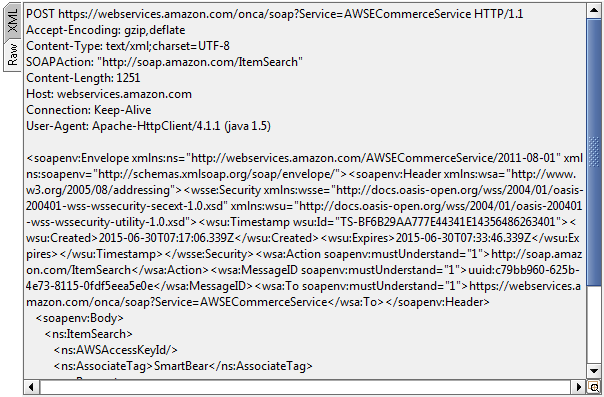 WSDL WS-A in RAW view