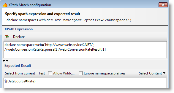 Select Content for Expected Result xpath_assertion_select_content