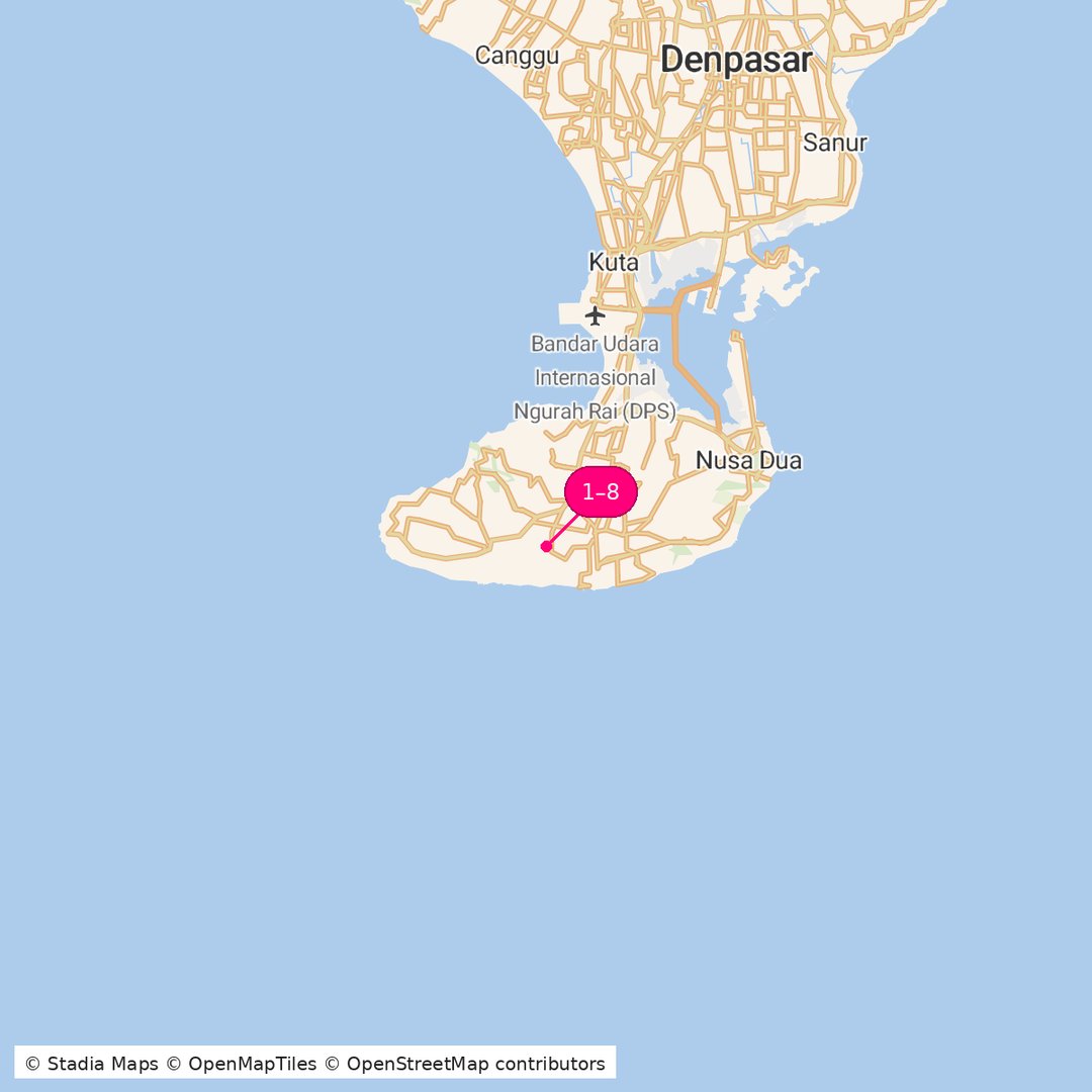 Itinerary route map for Ivory Tide Journey
