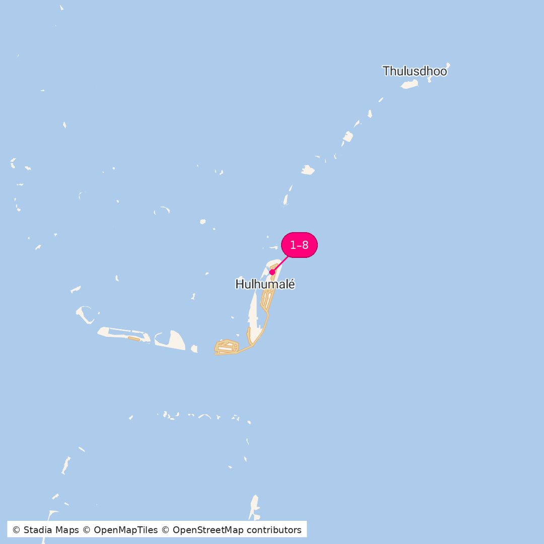 Itinerary route map for Atmosphere Kanifushi Sunset Escape