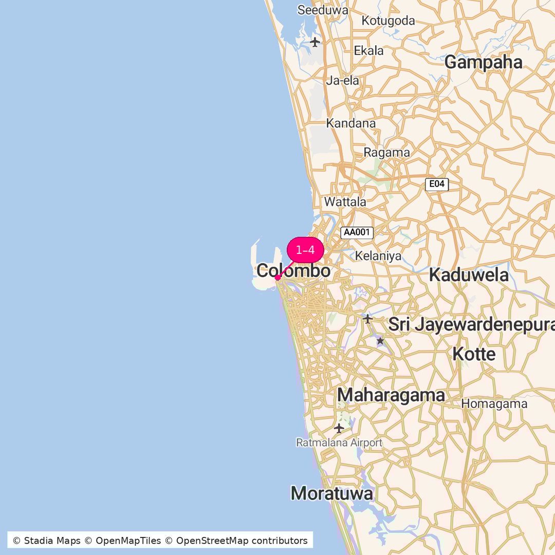 Itinerary route map for City Life Discovery