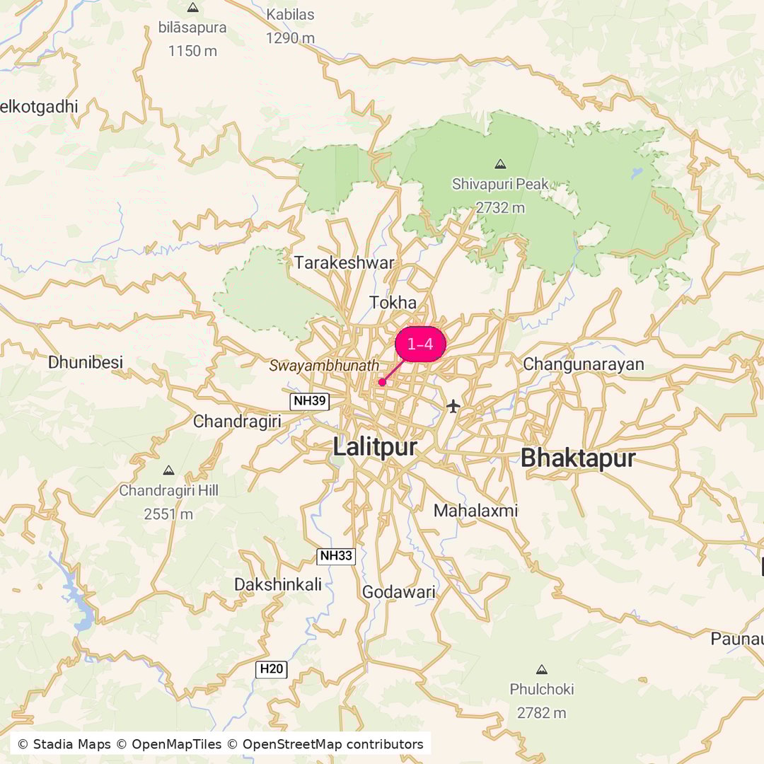 Itinerary route map for Himalayan Heritage