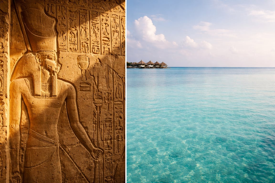 Egypt or Maldives? Choose History and Wonder, or Stillness and Sea