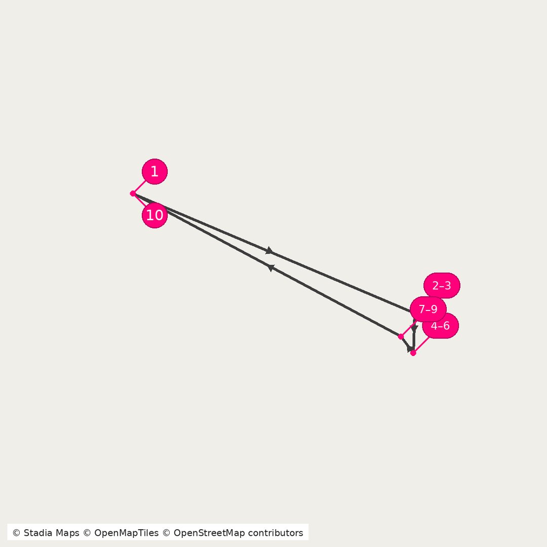 Itinerary route map for Costa Rica Ultimate Rainforest