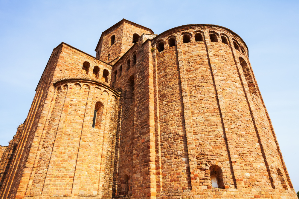 UNESCO-listed Icherisheher Old City with the 12th-century Maiden Tower in Baku, Azerbaijan