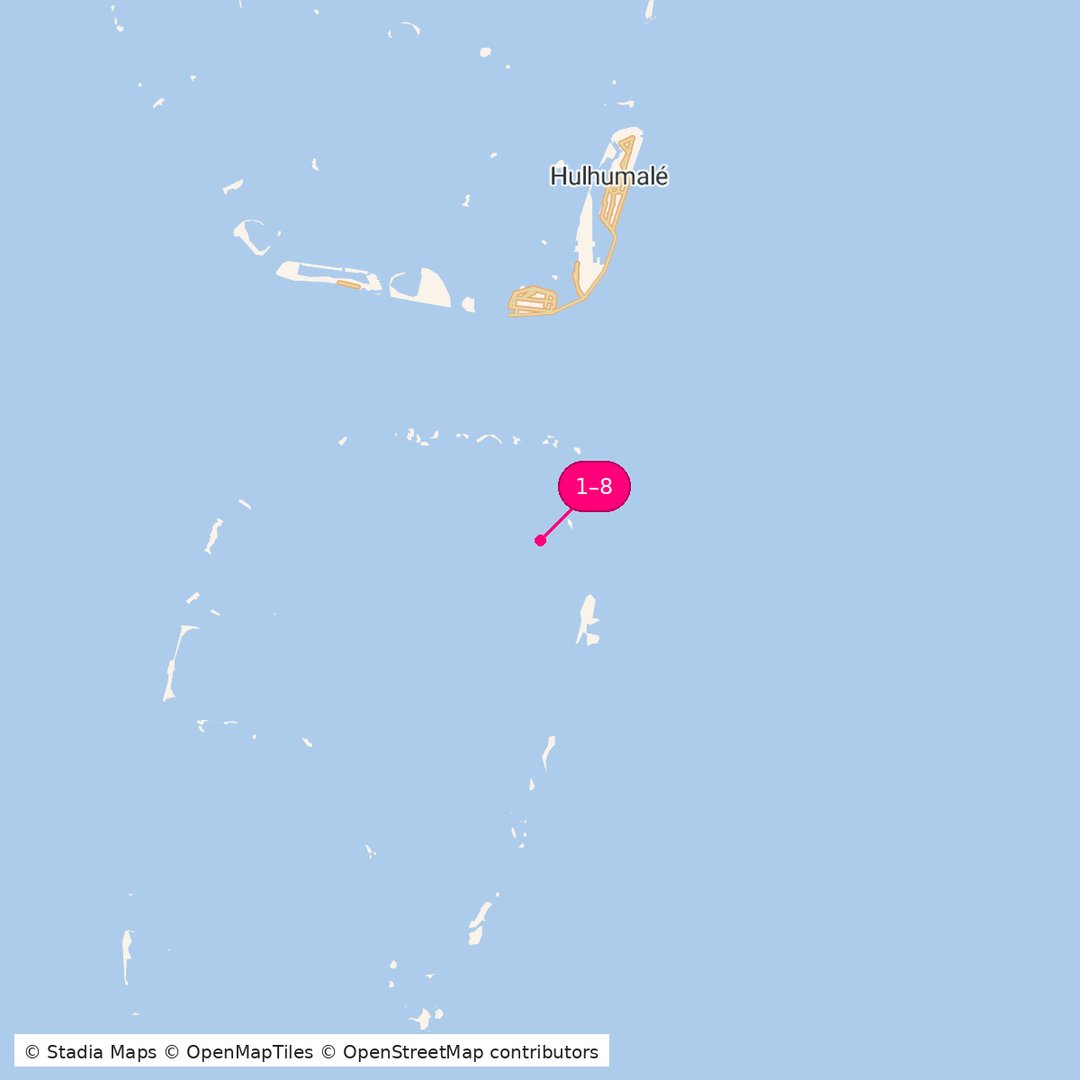 Itinerary route map for Bungalow Island Escape