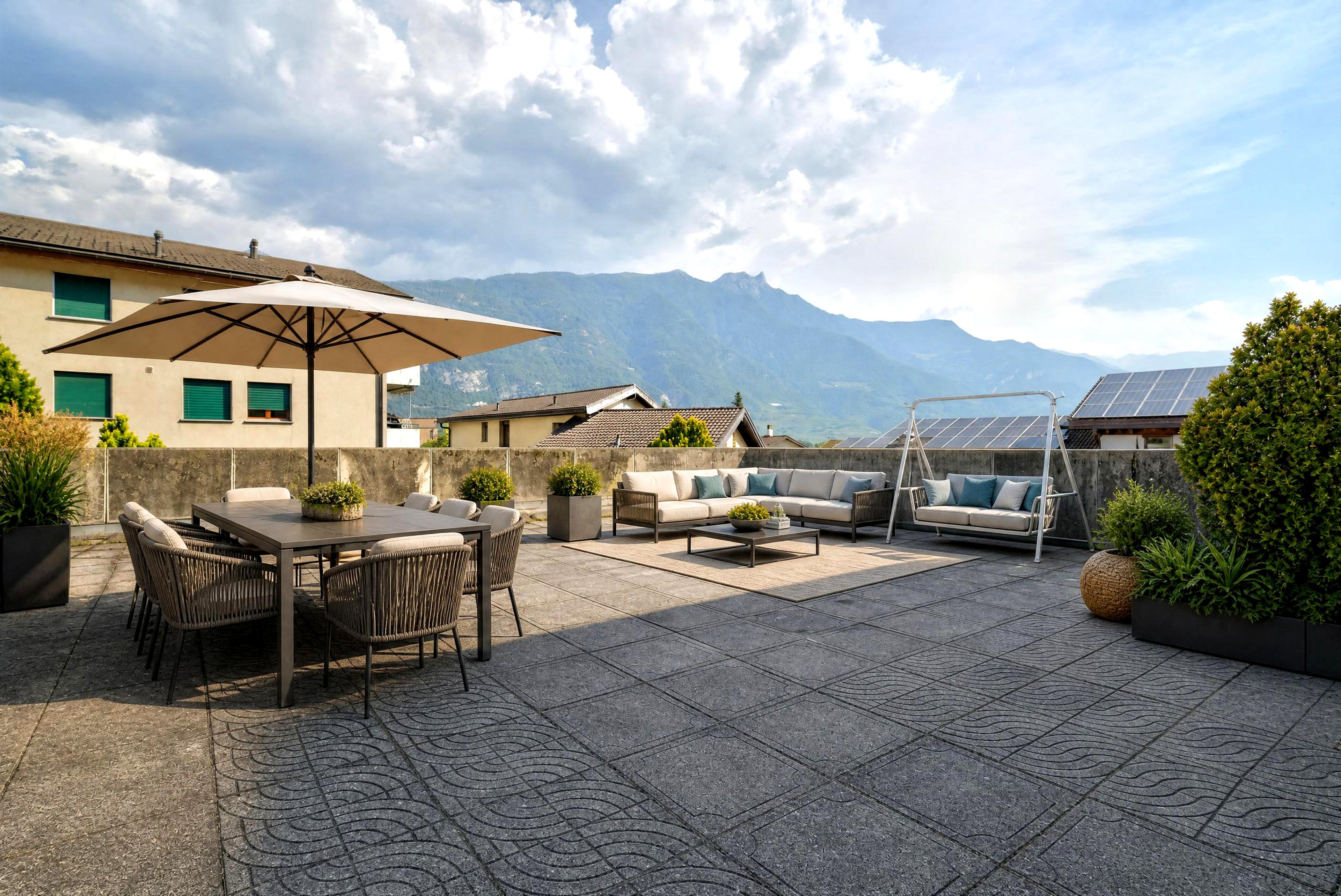 Terrasse avec vue panoramique