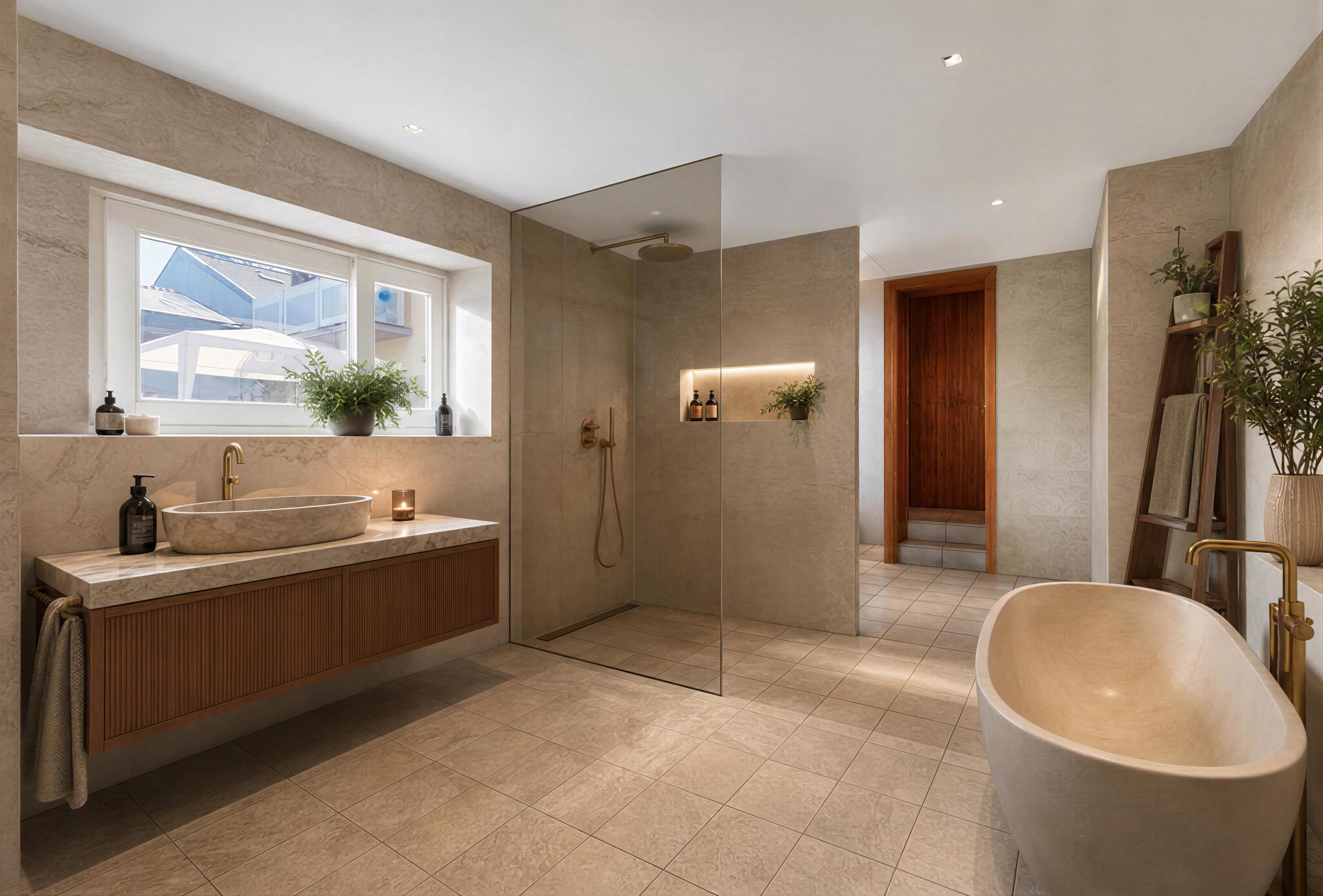 Salle de bains — projection (emplacement actuel de la cuisine)