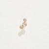 Bezel Set Crescent Stud