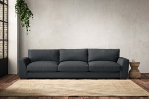 nkuku Guddu Sofa | Make To Order | Super Grand | Recycled Cotton Thunder