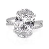 Jeulia Bypass Oval Engagement Ring Sterling Silver